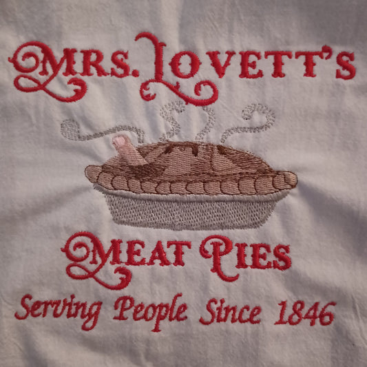 Mrs. Lovett's Meat Pies (Embroidered CYO)