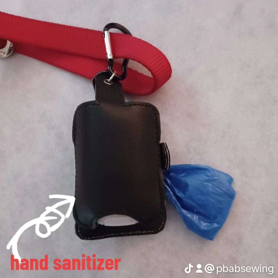 Embroidered Doggie To-Go Holder (Hand sanitizer & poop bag holder)