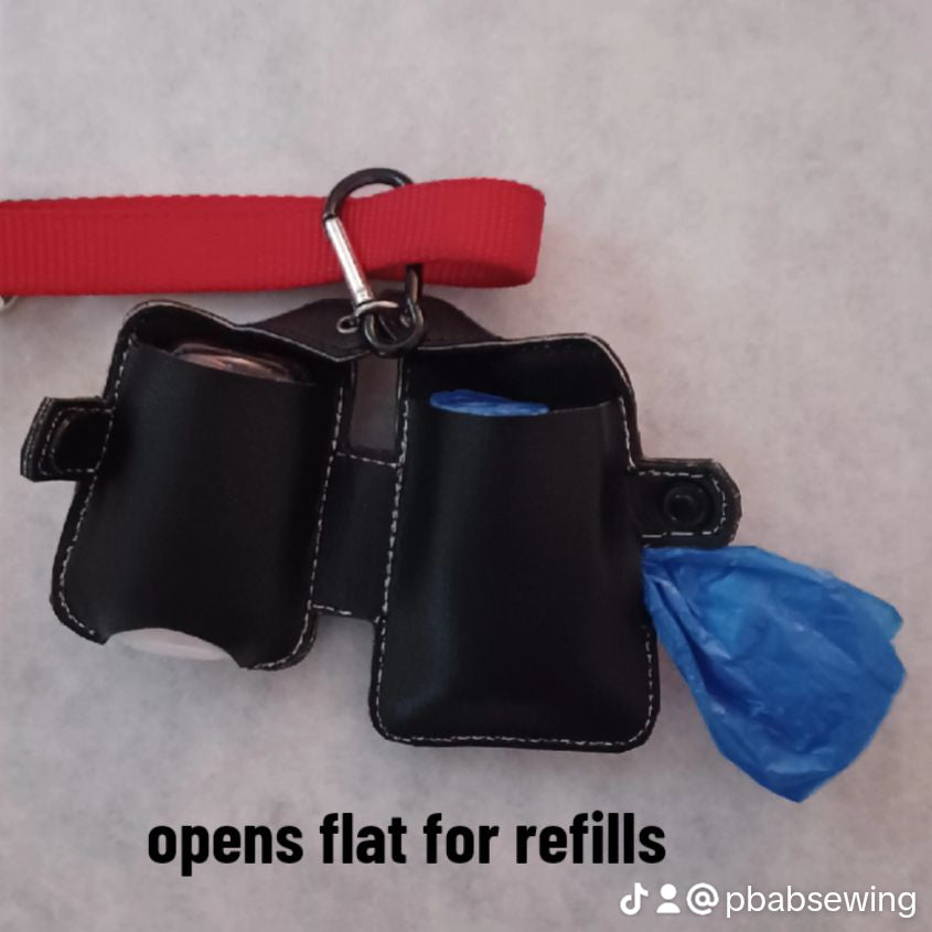 Embroidered Doggie To-Go Holder (Hand sanitizer & poop bag holder)
