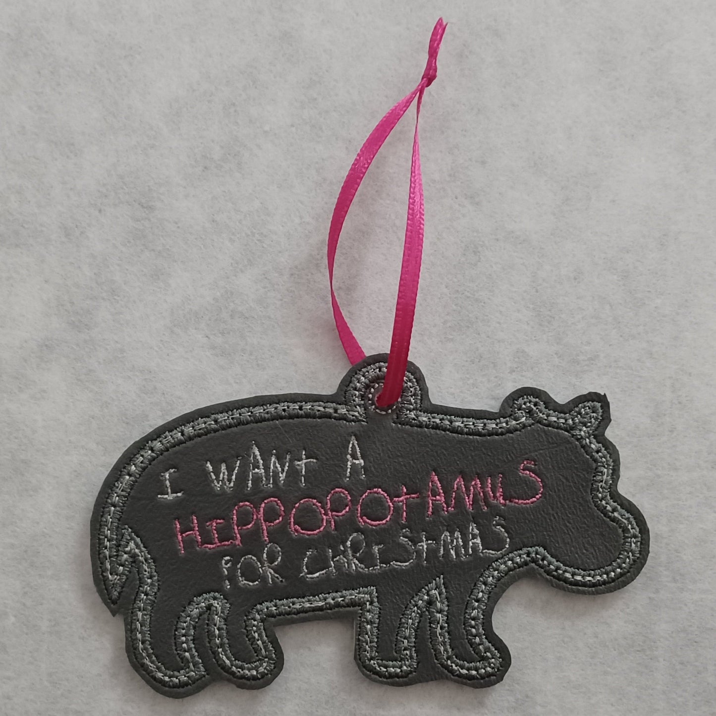 I Want a Hippopotamus for Christmas Ornament