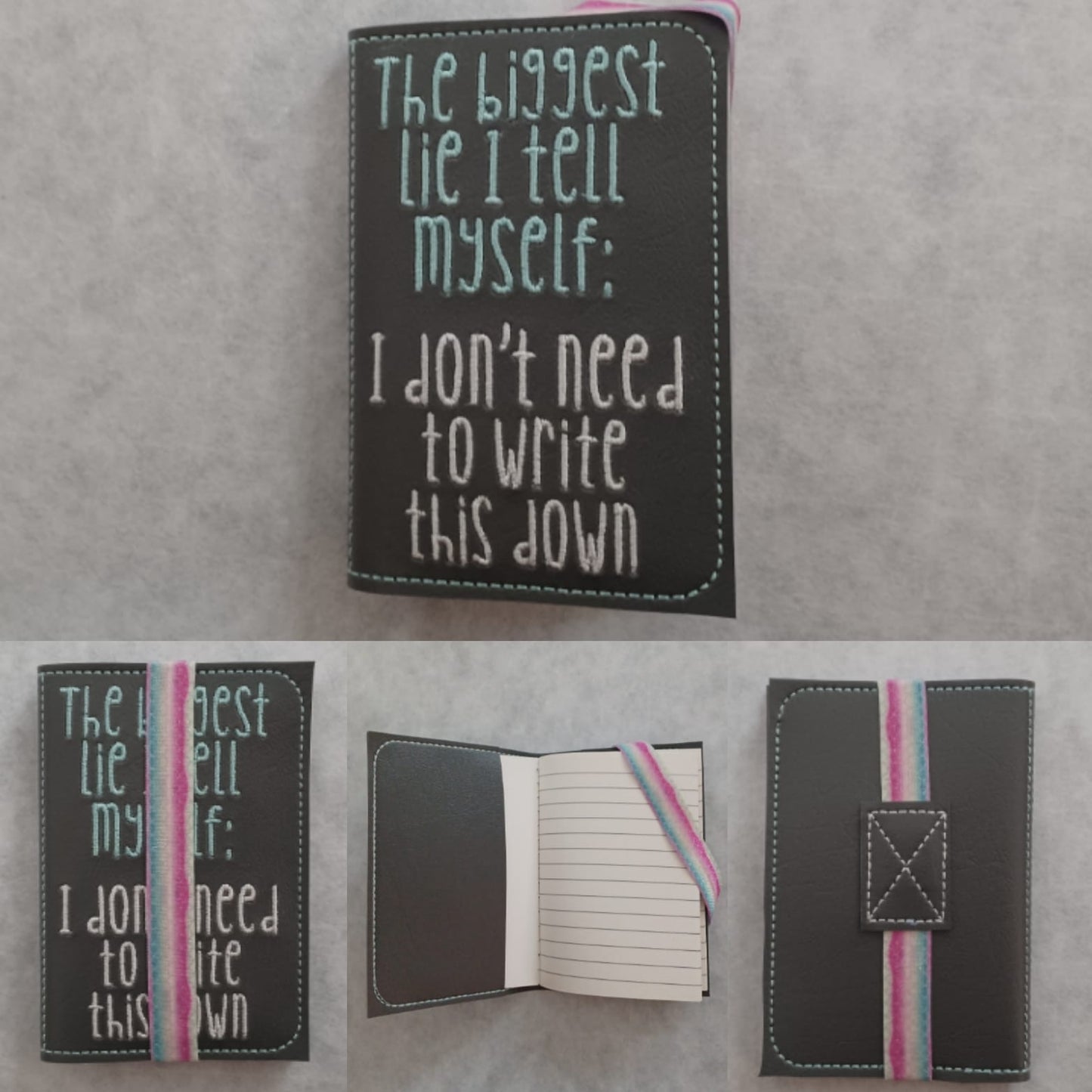 The Biggest Lie Embroidered Notebook Cover