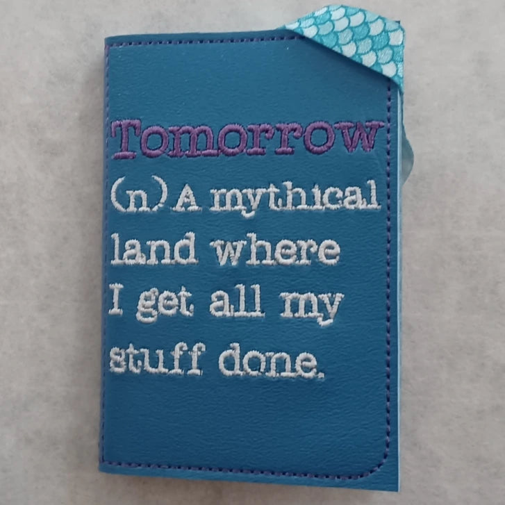 Tomorrow Embroidered Notebook Cover