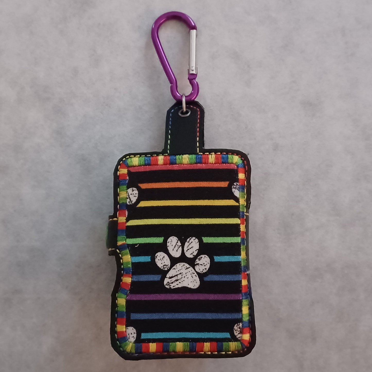 Embroidered Doggie To-Go Holder (Hand sanitizer & poop bag holder)