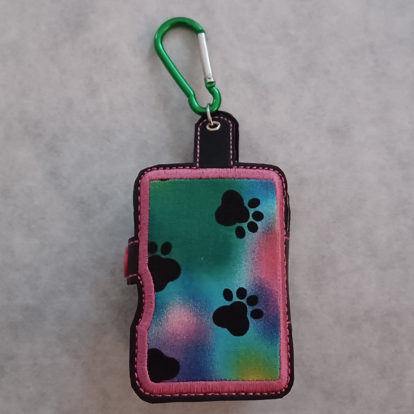 Embroidered Doggie To-Go Holder (Hand sanitizer & poop bag holder)