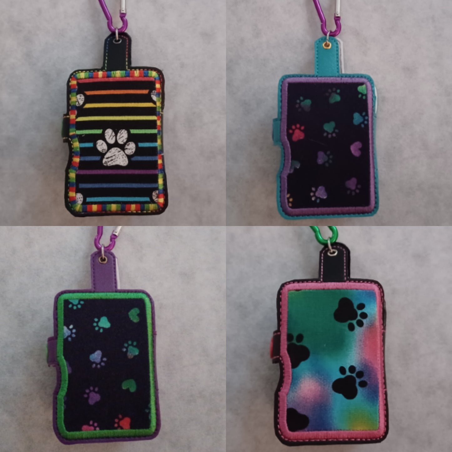 Embroidered Doggie To-Go Holder (Hand sanitizer & poop bag holder)
