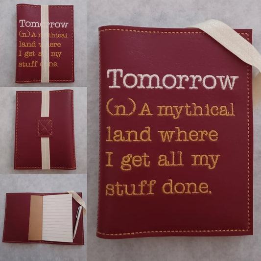 Tomorrow Embroidered Notebook Cover