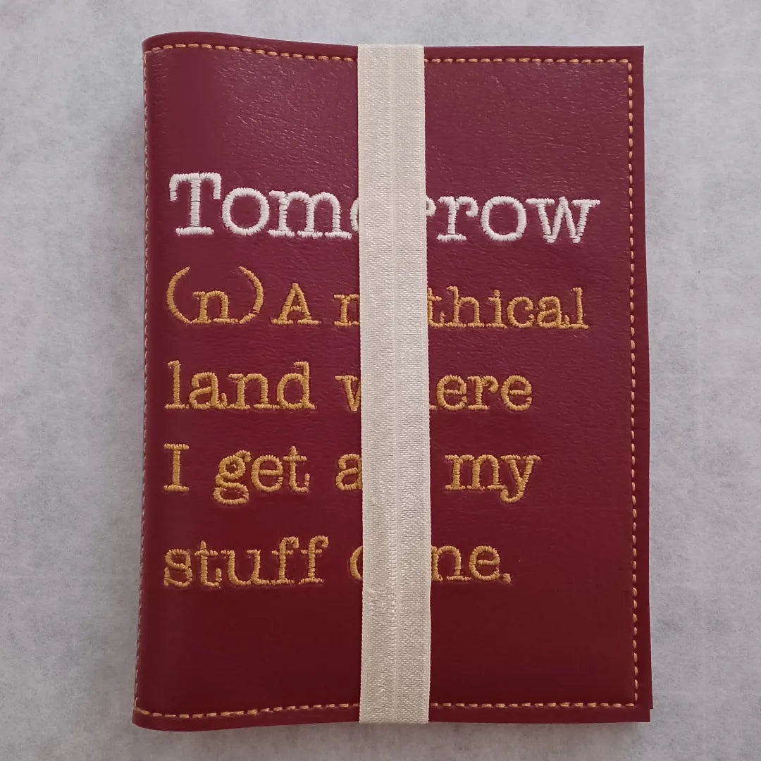 Tomorrow Embroidered Notebook Cover
