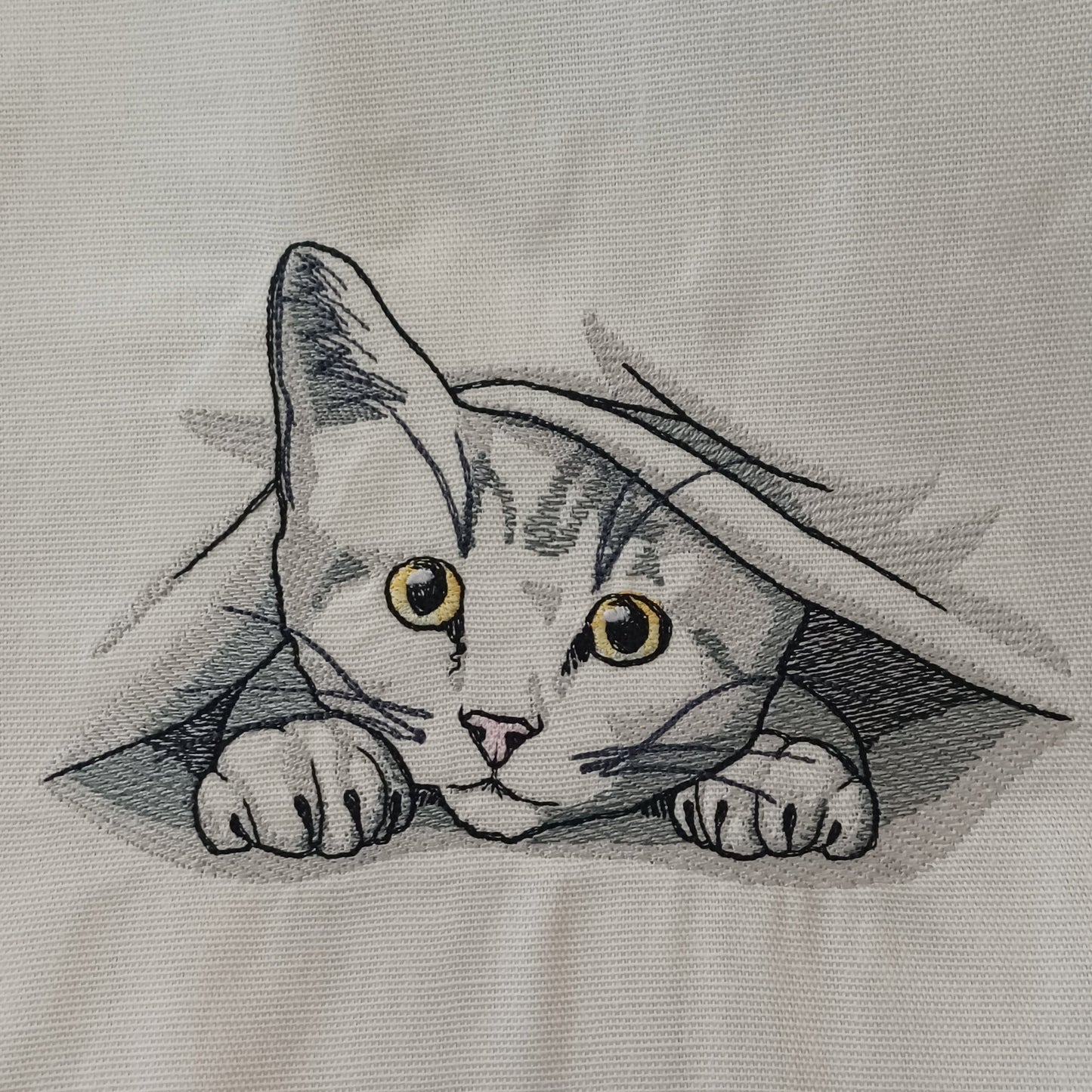Peeking Kitty (Embroidered CYO)