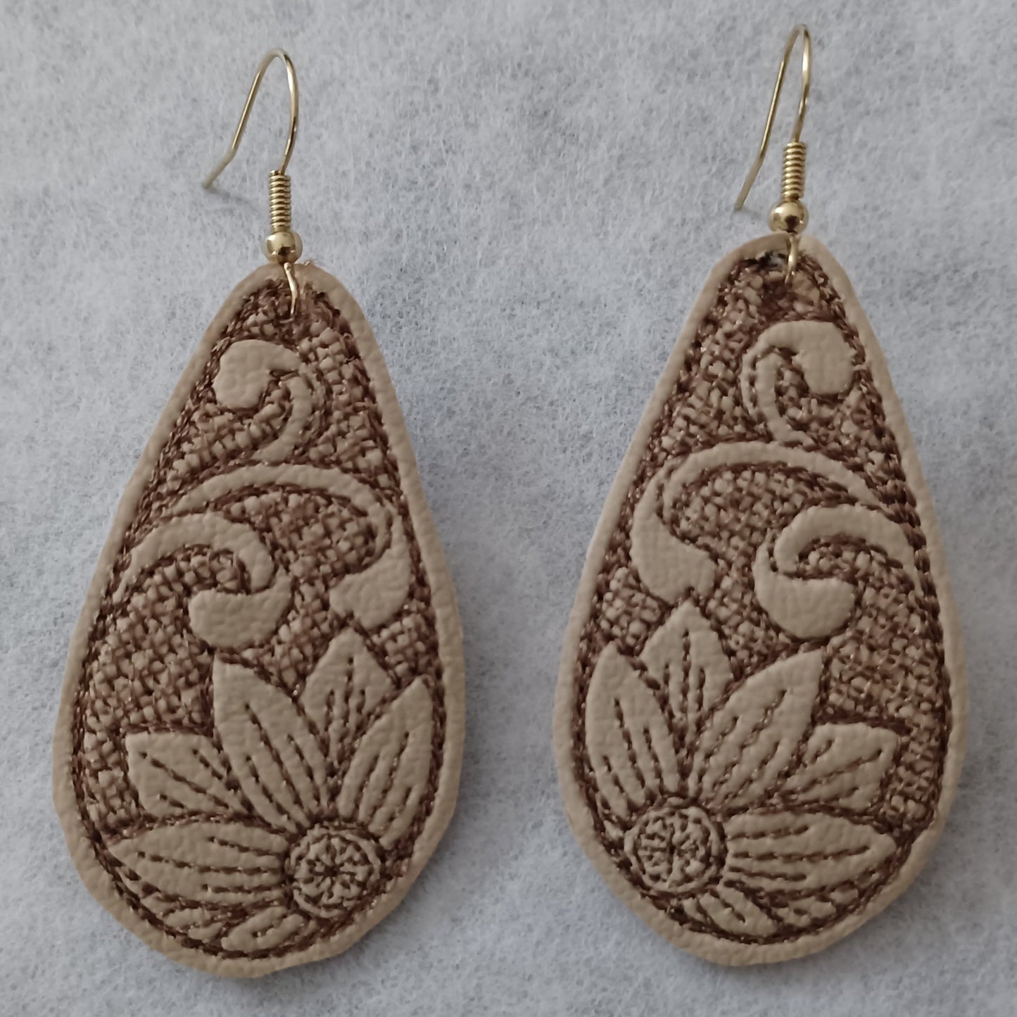 Summer Sunflower Embroidered Earrings
