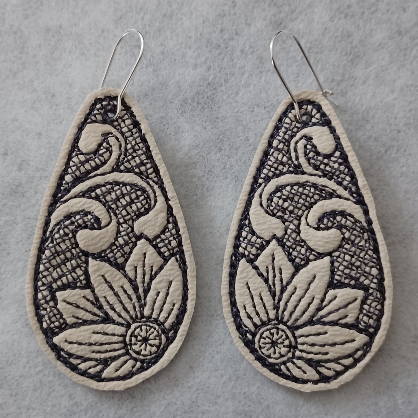 Summer Sunflower Embroidered Earrings