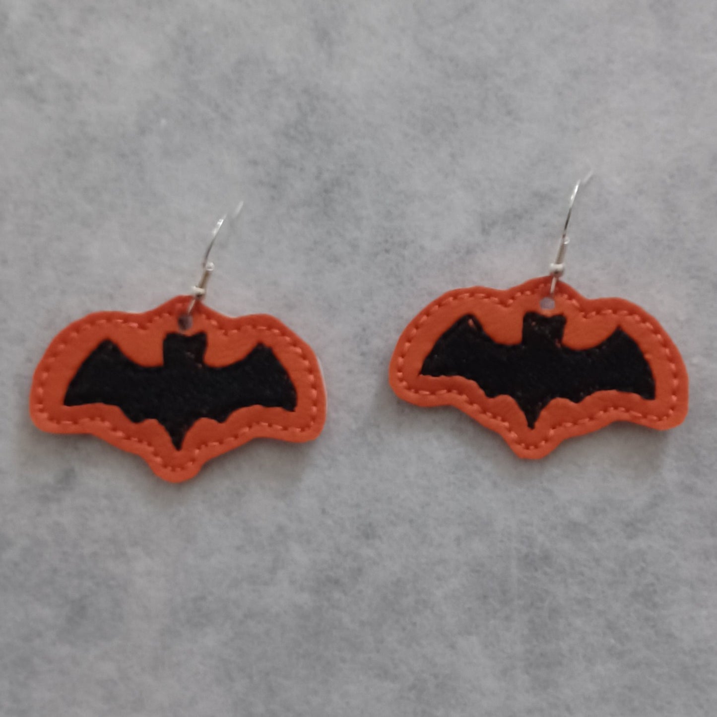 Bat Embroidered Earrings