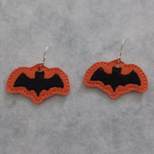 Bat Embroidered Earrings