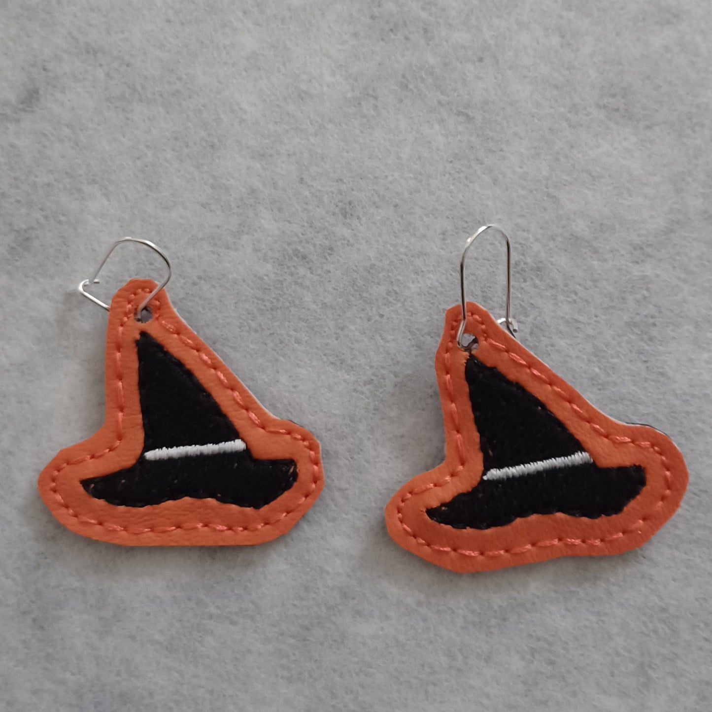 Witch Hat Embroidered Earrings