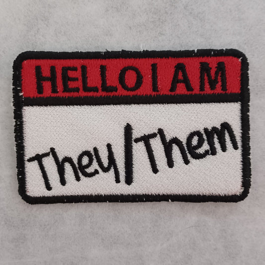 Pronouns Embroidered Patch