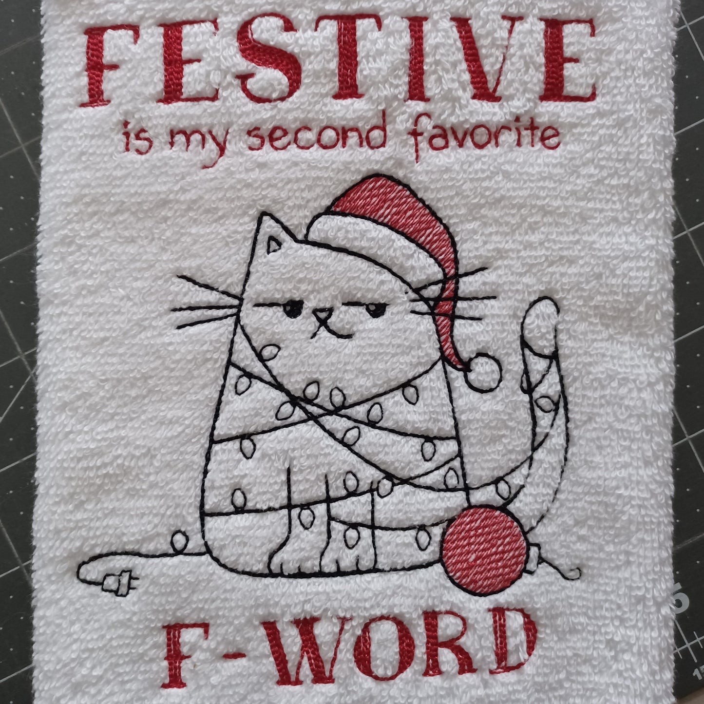 Festive is my Second Favorite F-Word (Embroidered CYO)