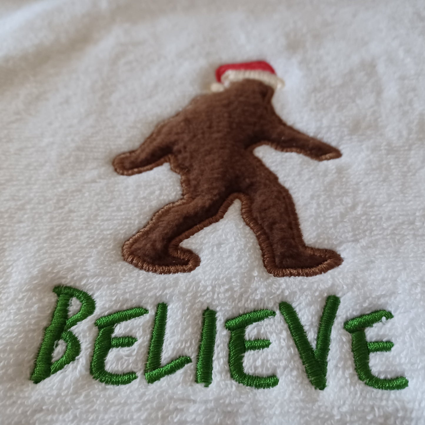 BELIEVE Santa Bigfoot (Embroidered CYO)