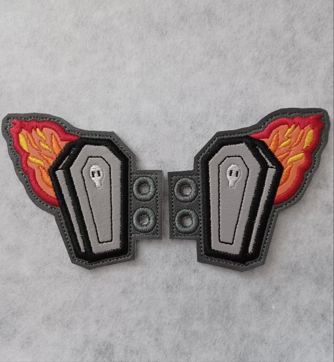 Flaming Coffin Shoe / Boot Wings