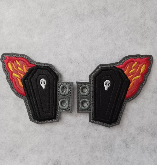 Flaming Coffin Shoe / Boot Wings