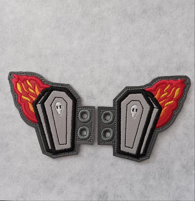 Flaming Coffin Shoe / Boot Wings