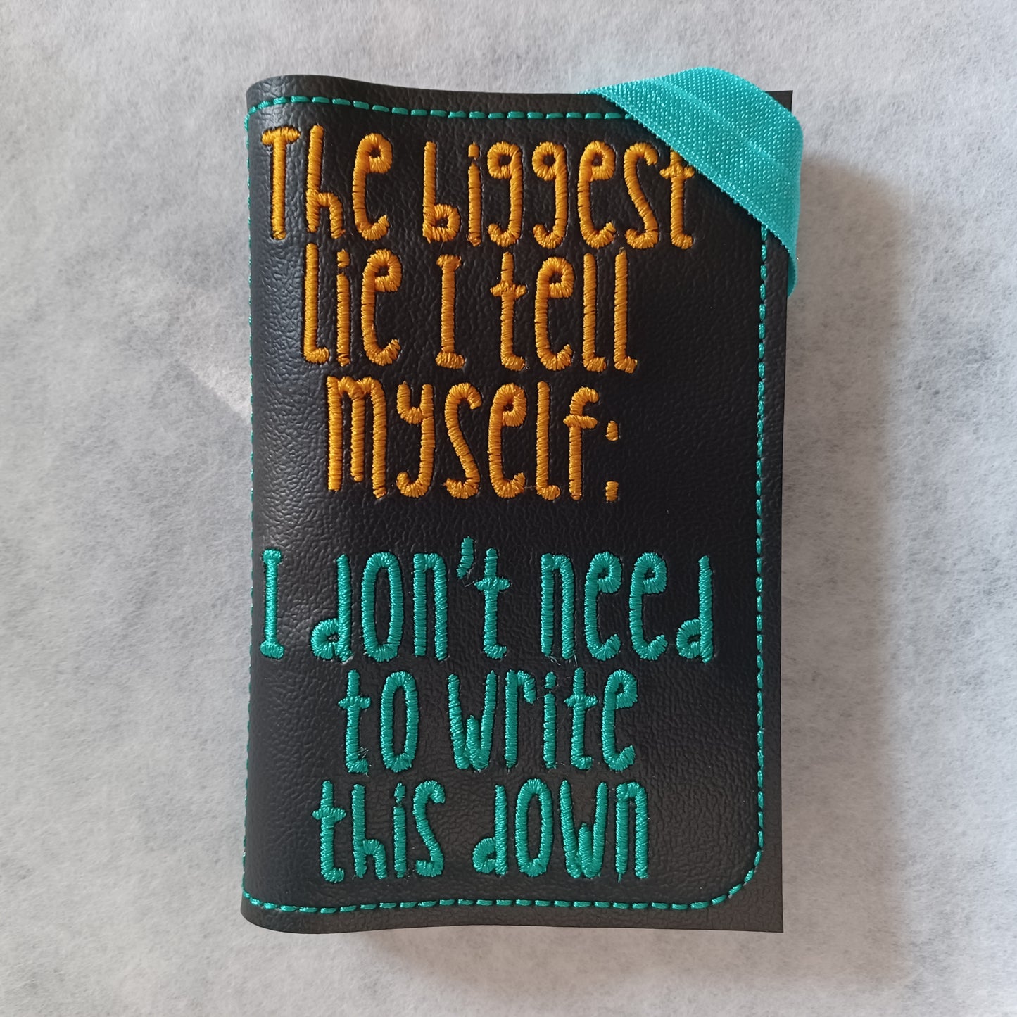 The Biggest Lie Embroidered Notebook Cover