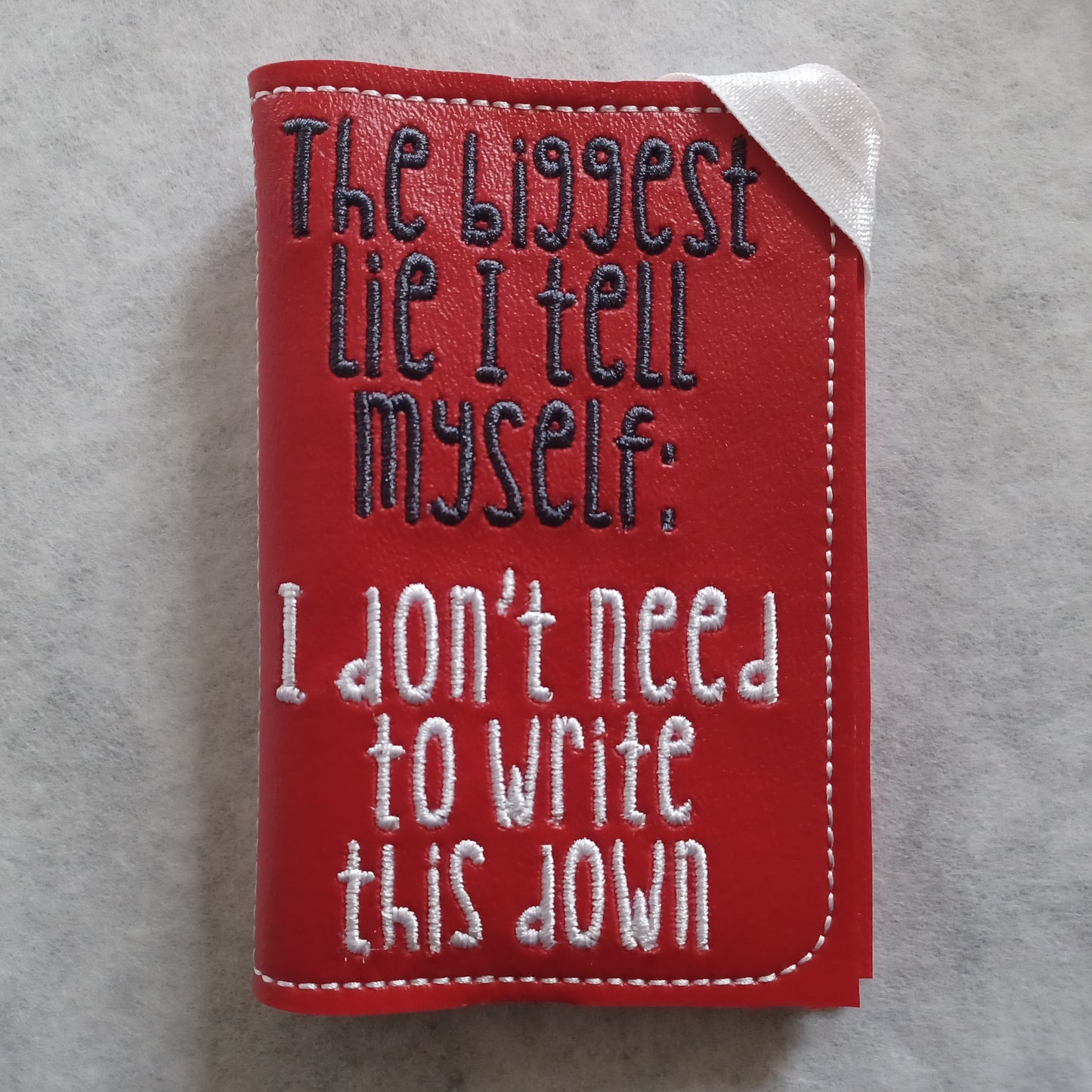 The Biggest Lie Embroidered Notebook Cover