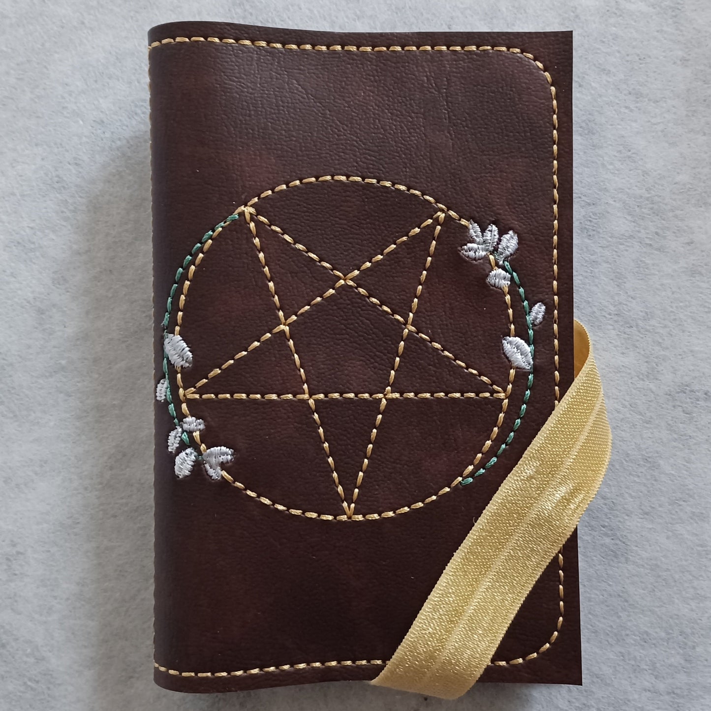 Reverse Pentagram Embroidered Notebook Cover
