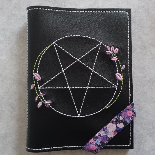 Reverse Pentagram Embroidered Notebook Cover