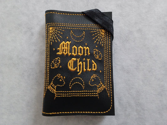 Moon Child Embroidered Notebook Cover