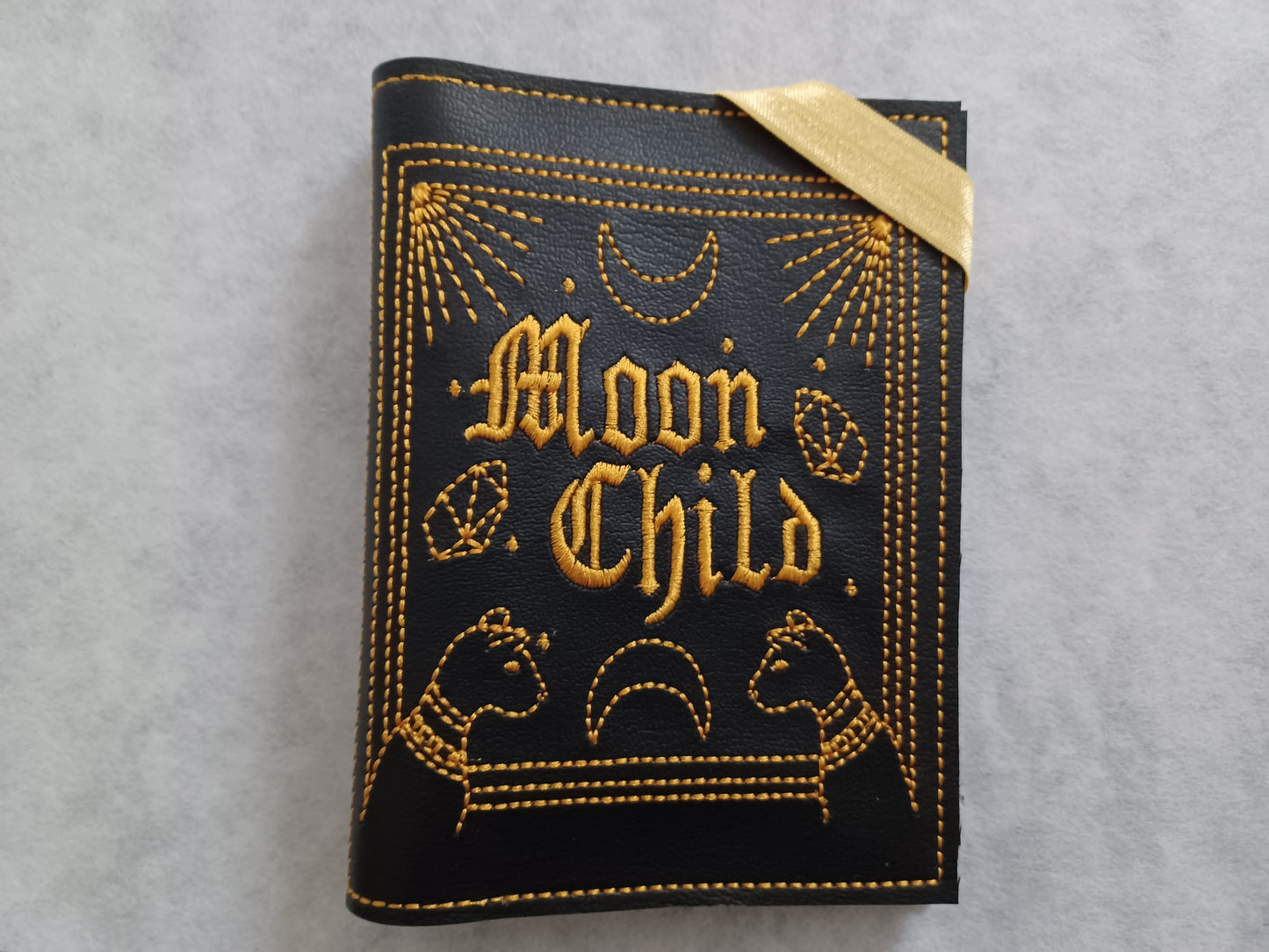 Moon Child Embroidered Notebook Cover