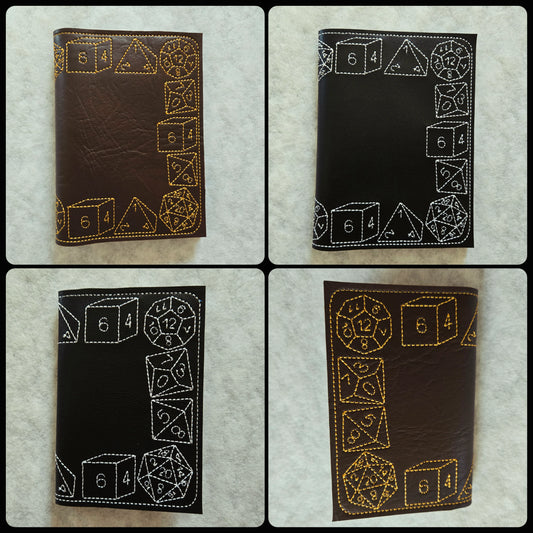 Dice Embroidered Notebook Cover