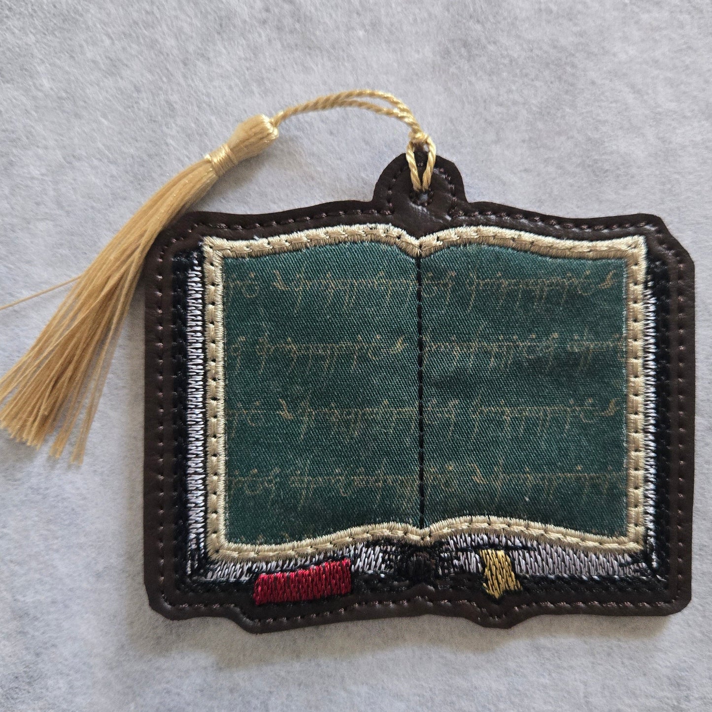 Open Book Applique Bookmark
