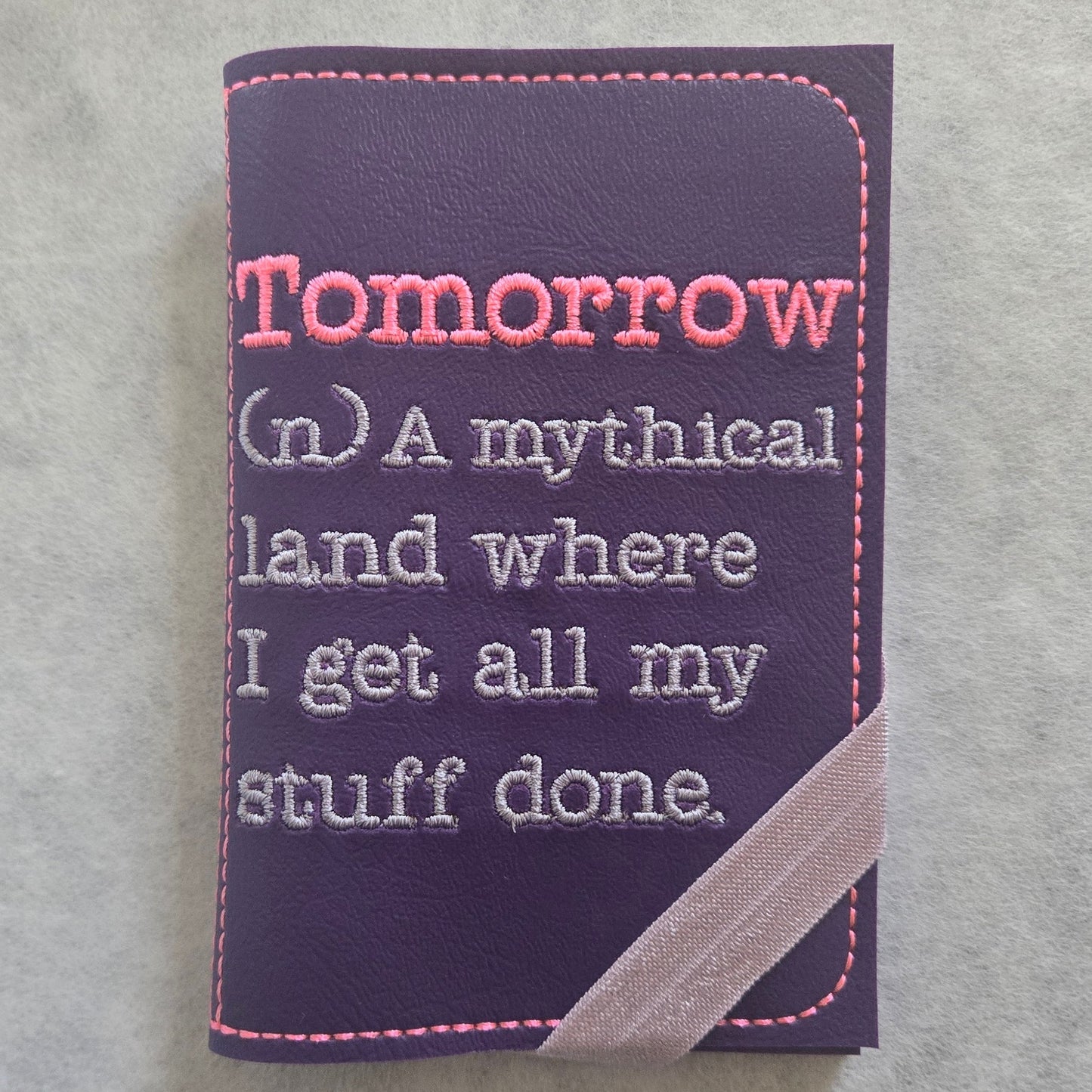 Tomorrow Embroidered Notebook Cover
