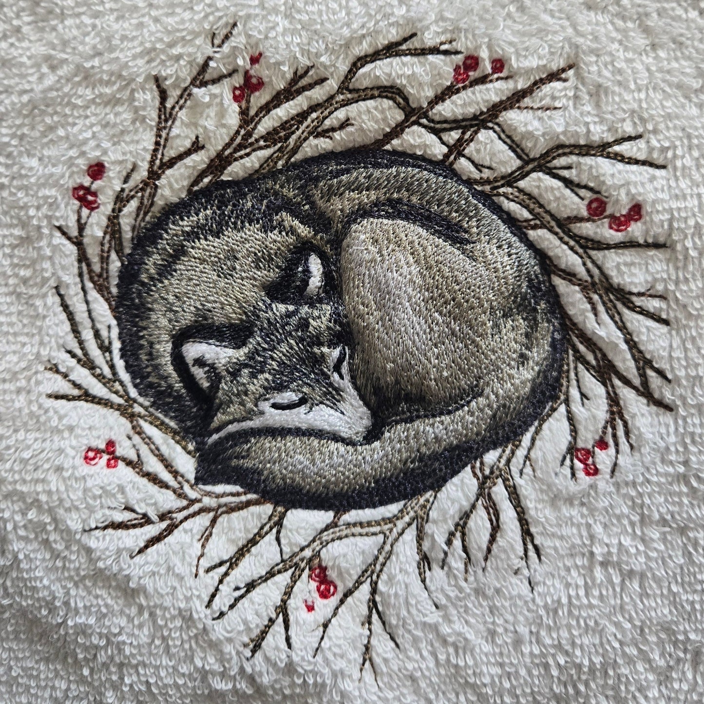 Cozy Winter Wolf (Embroidered CYO)