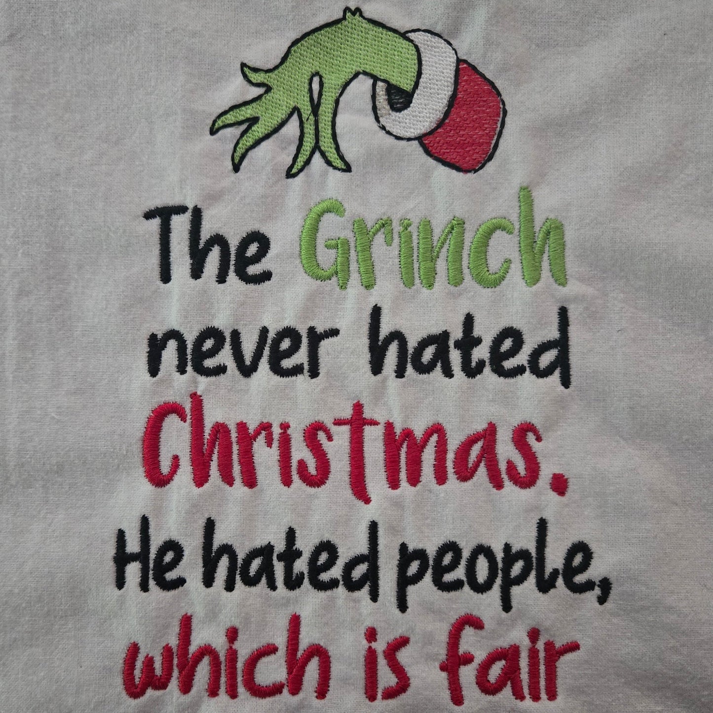 Christmas Green Guy "People" (Embroidered CYO)