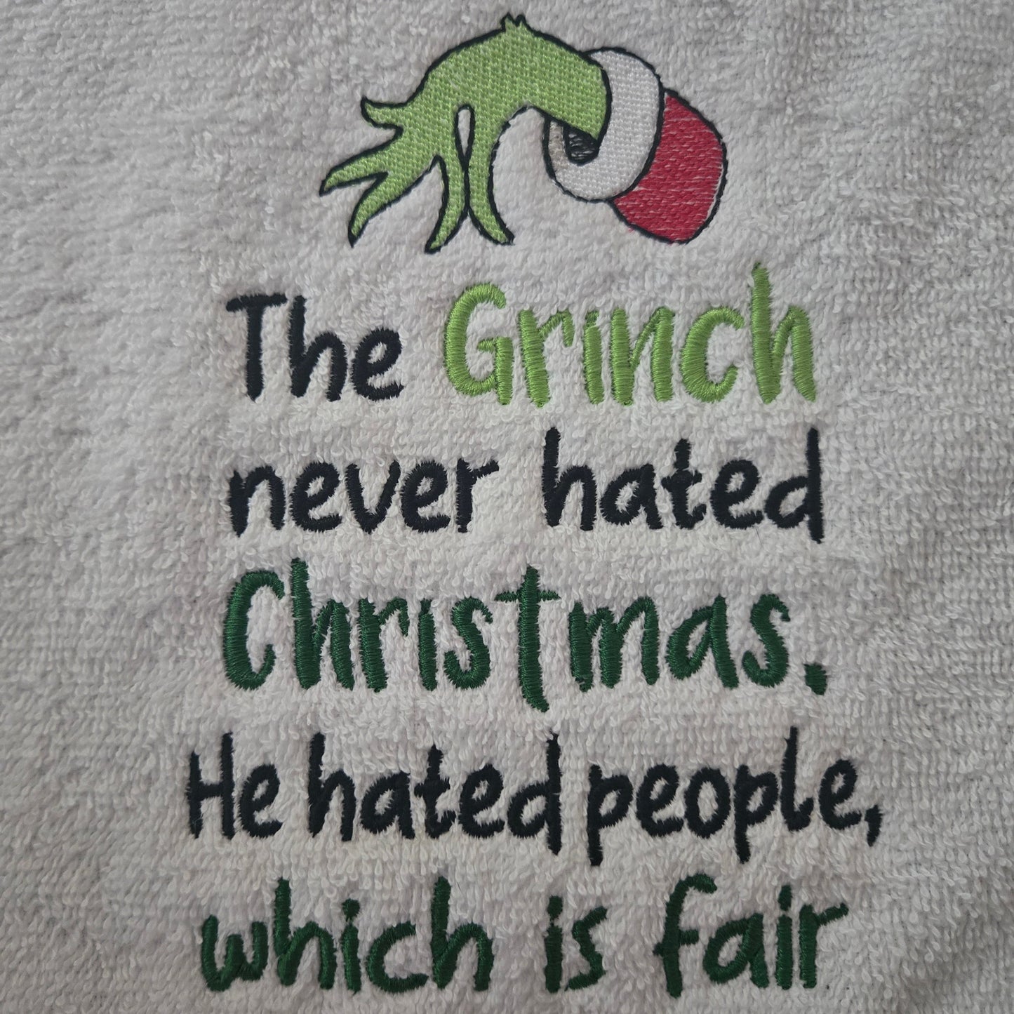 Christmas Green Guy "People" (Embroidered CYO)