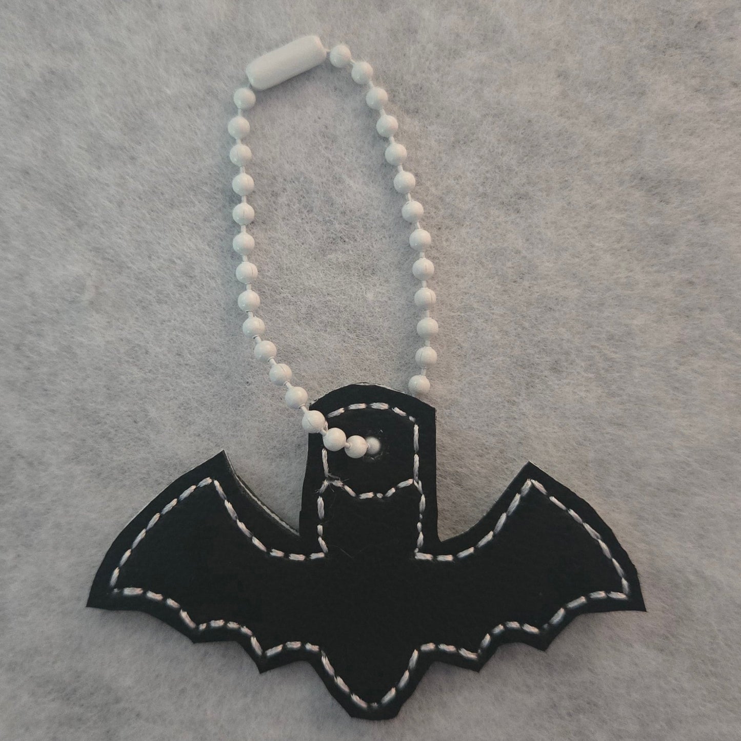 Halloween Bat Friend Embroidered Vinyl Charm