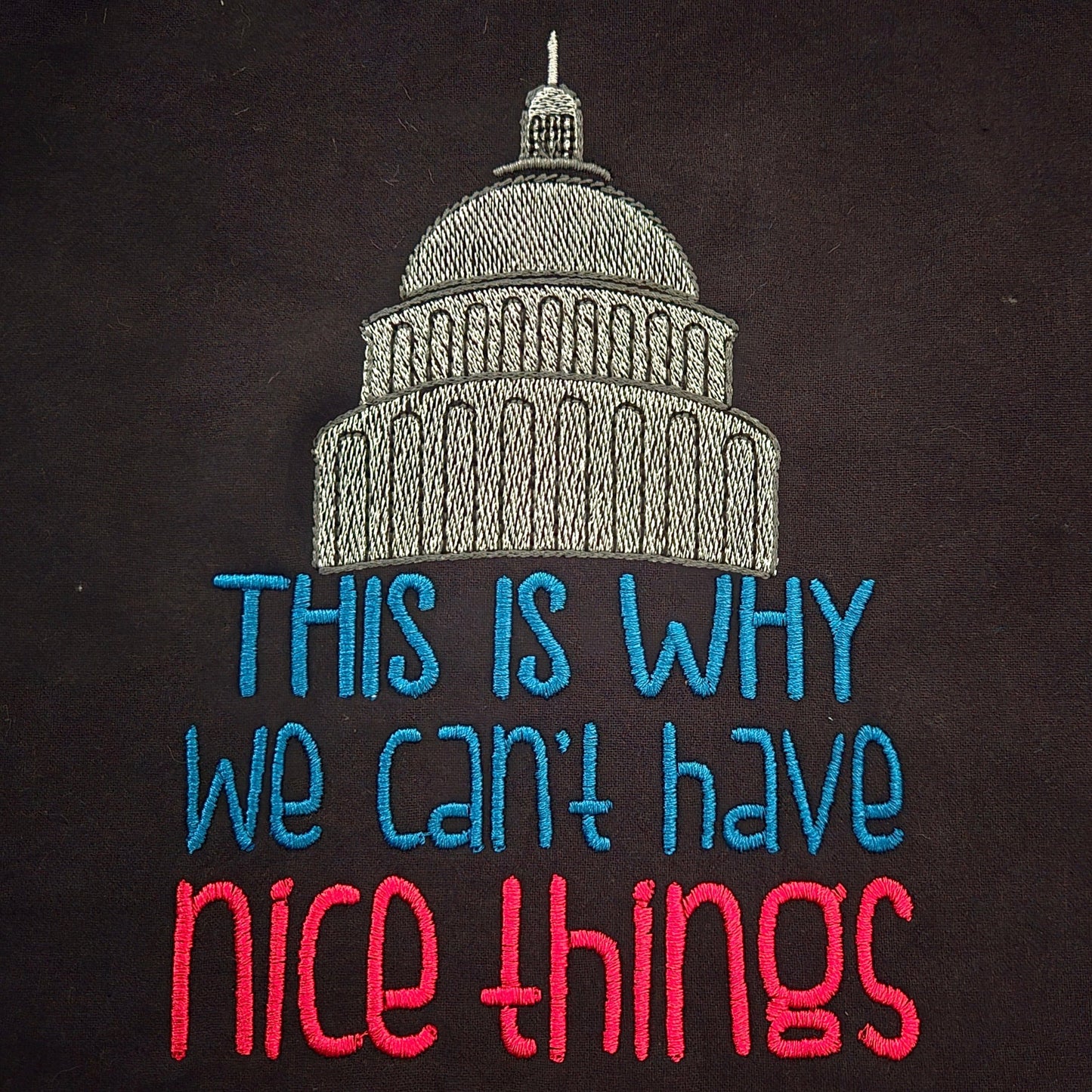 This Is Why We Can't Have Nice Things. (Embroidered CYO)