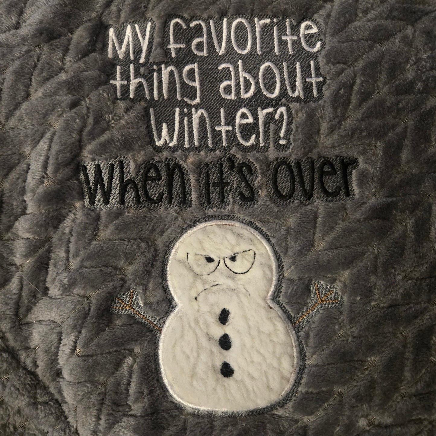 "My favorite thing about winter? When it's over" Oversized Plush Throw