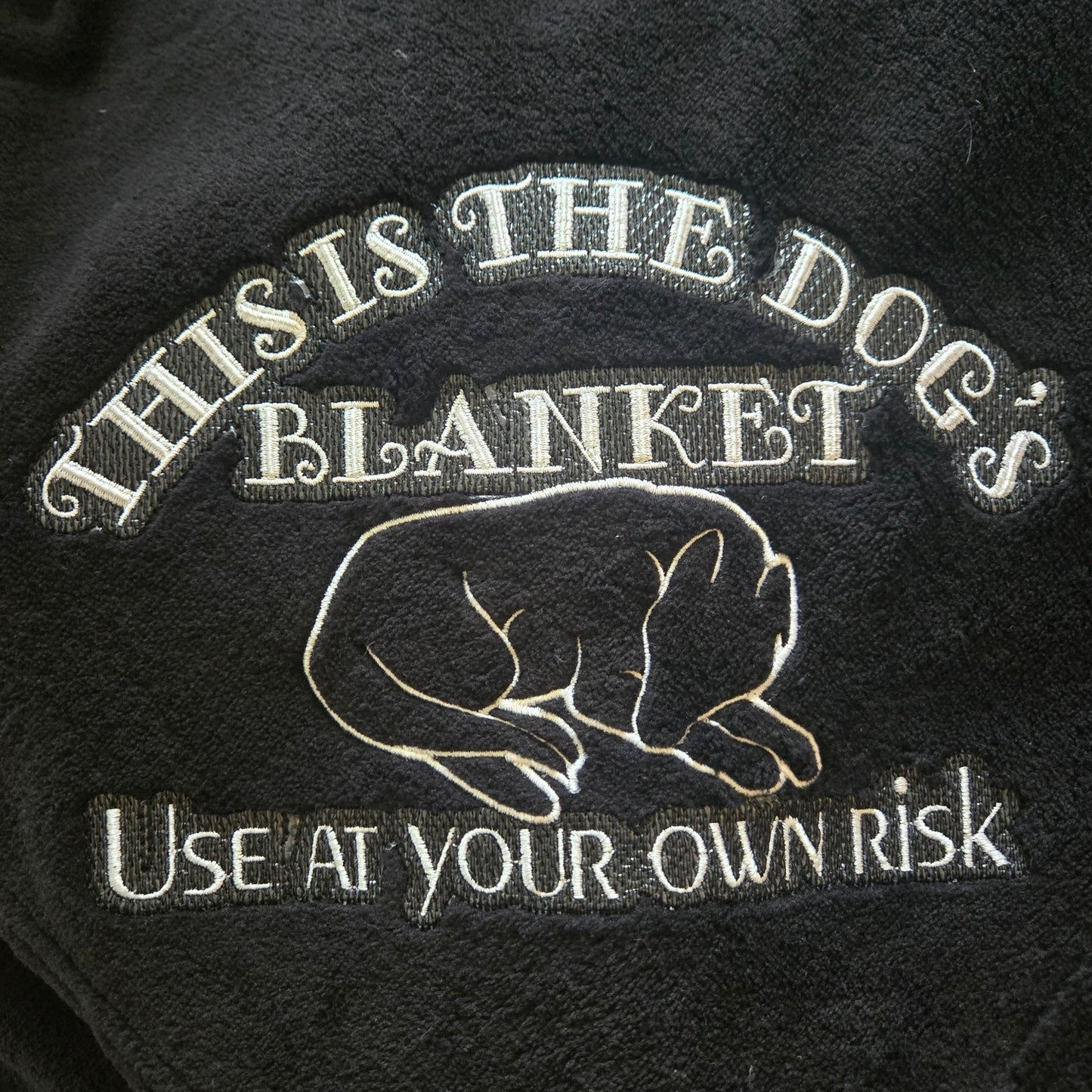 "This is the Dog's Blanket. Use at Your Own Risk" Plush Throw Blanket