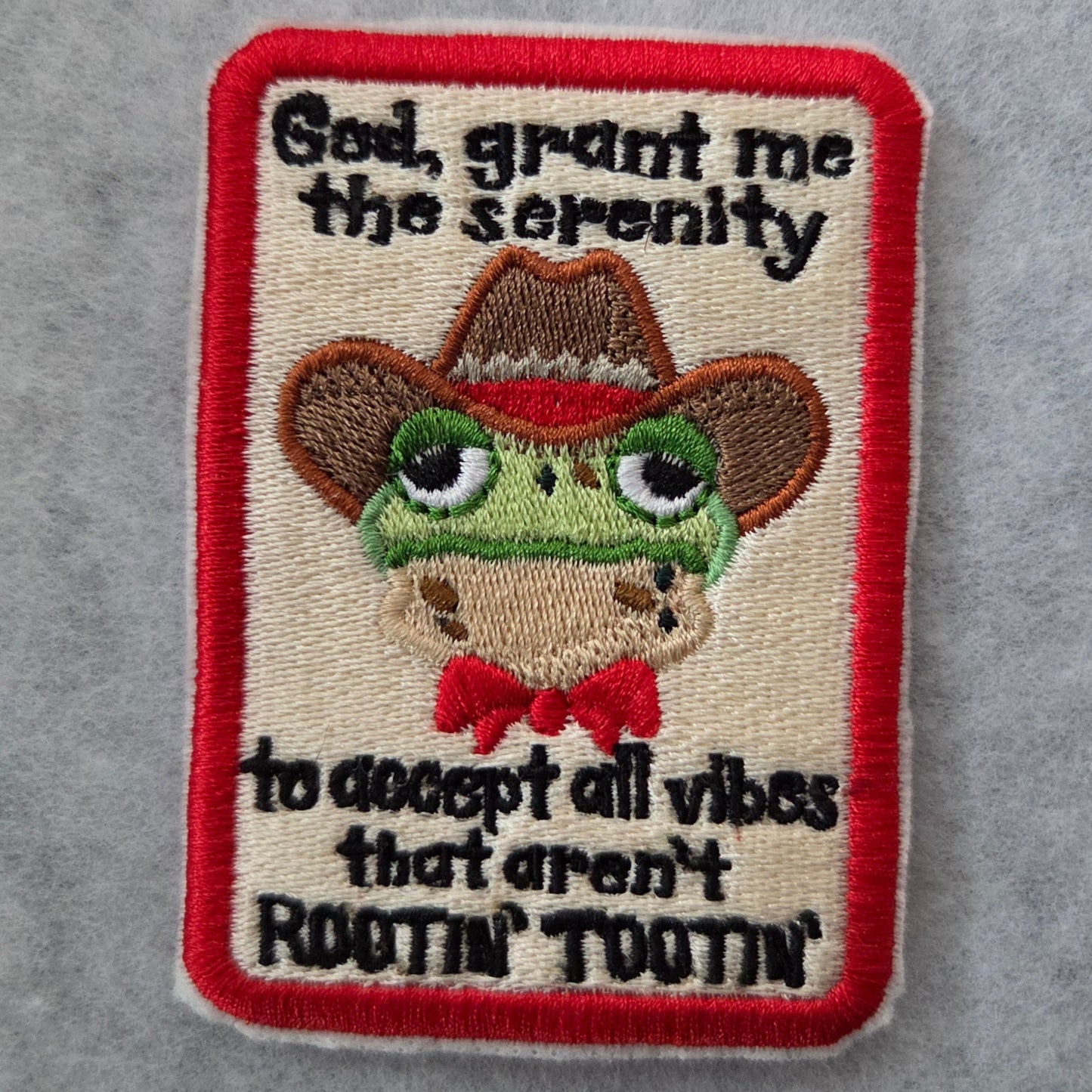 Rootin' Tootin' Frog Embroidered Patch