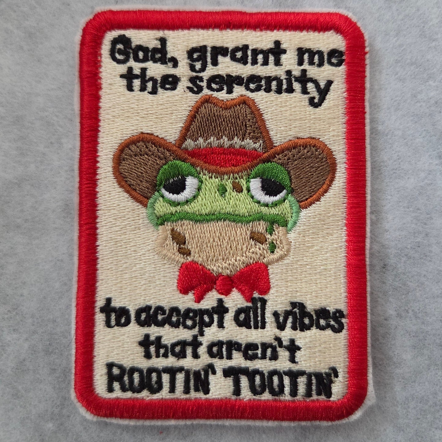 Rootin' Tootin' Frog Embroidered Patch