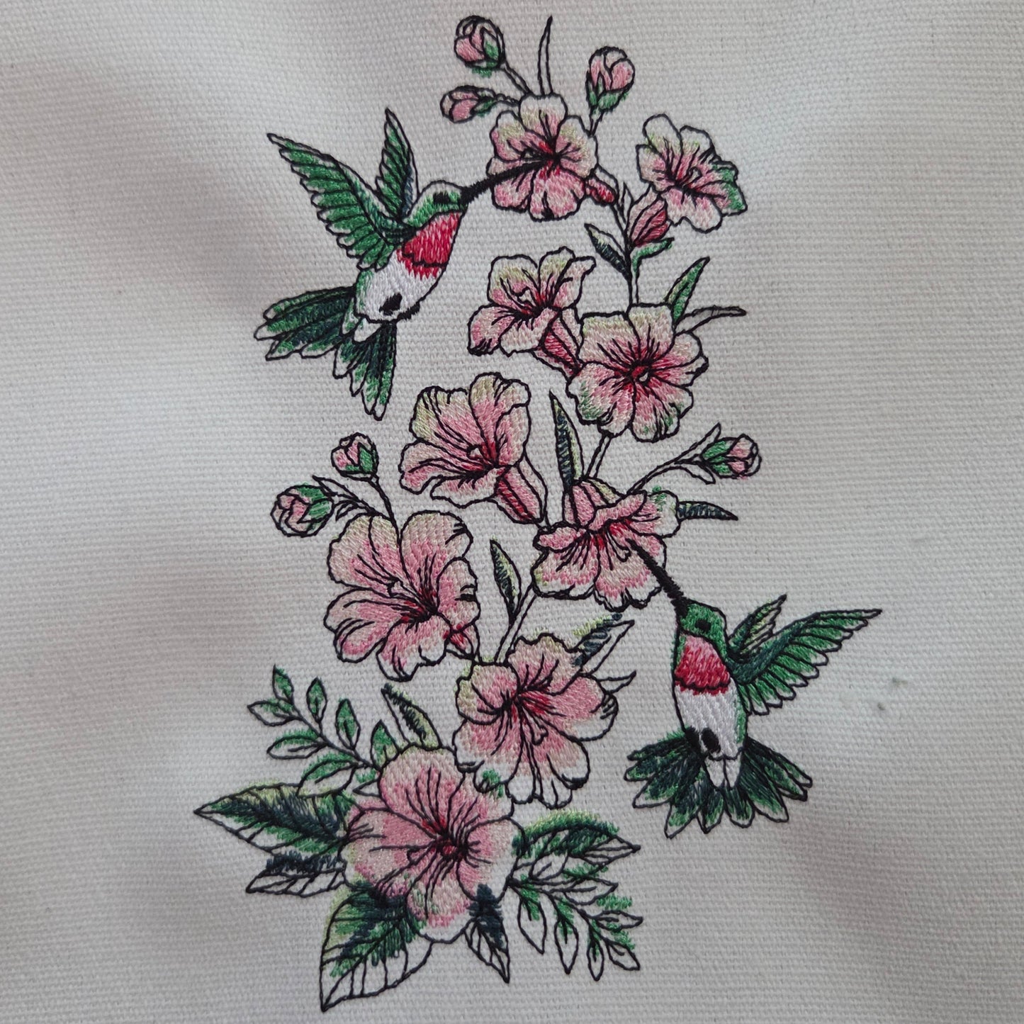 Hibiscus & Hummingbirds (Embroidered CYO)