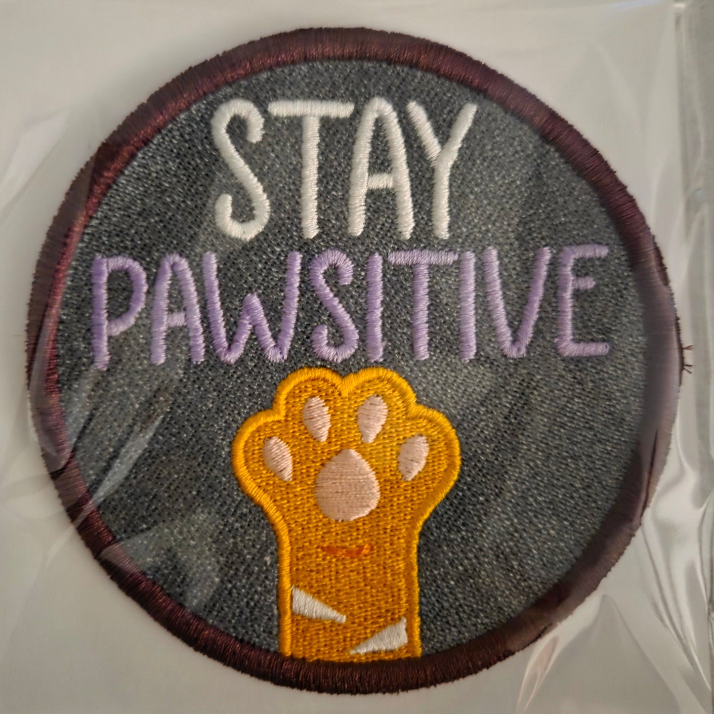 Stay Pawsitive Embroidered Patch