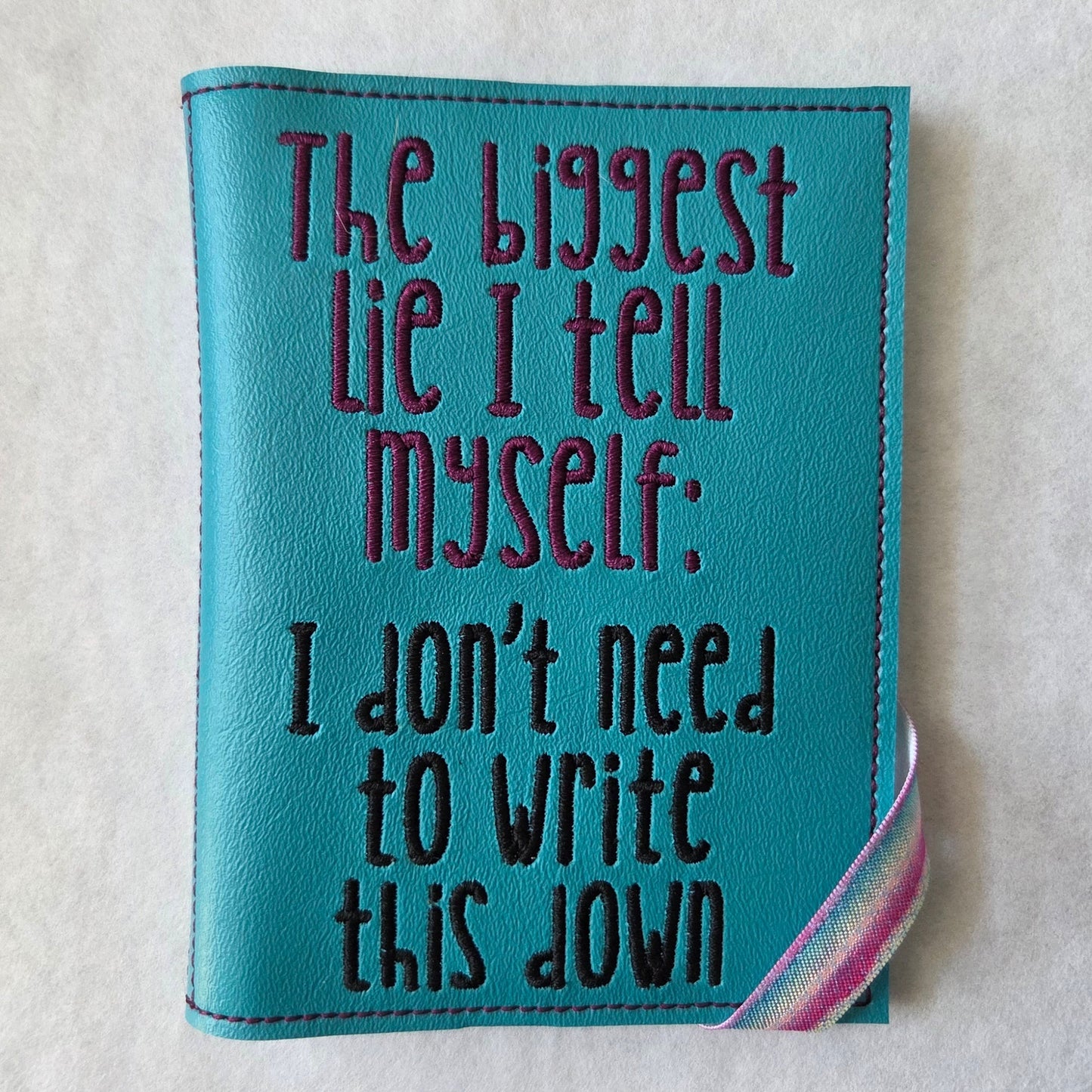 The Biggest Lie Embroidered Notebook Cover