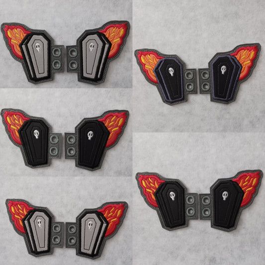 Flaming Coffin Shoe / Boot Wings