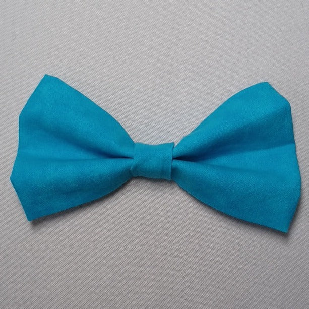 Bright Blue Marbled Over-the-Collar Pet Bow / Bowtie
