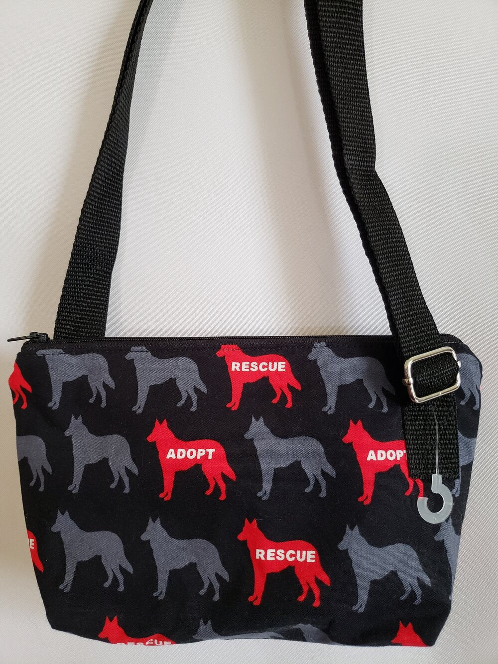 Adopt / Rescue Dog in Black Crossbody Bag