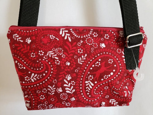 Red Bandana Dog Silhouette Crossbody Bag