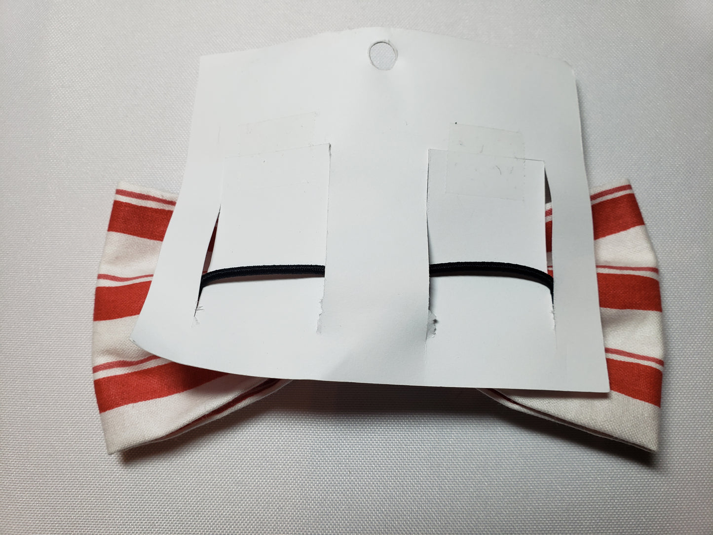 Red & White Stripe Over-the-Collar Pet Bow / Bowtie (Old Style)