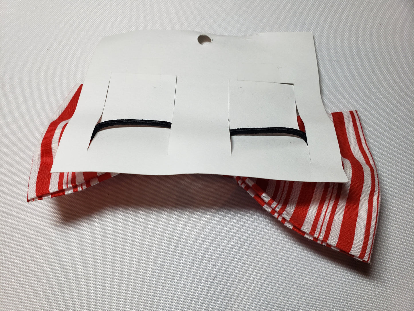 Red & White Candy Cane Stripe Over-the-Collar Pet Bow / Bowtie (Old Style)